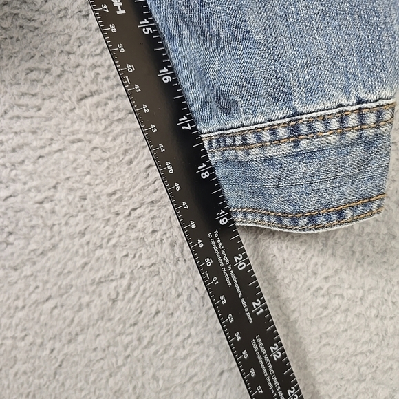 Seven 7 Jean Denim Jacket Blue Button Front Size 2XL - Picture 8 of 13